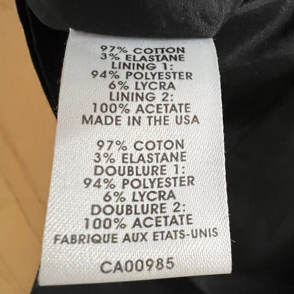 Nanette Lepore Pencil Skirt Tuxedo Stripe Black Size 6 - Picture 9 of 10